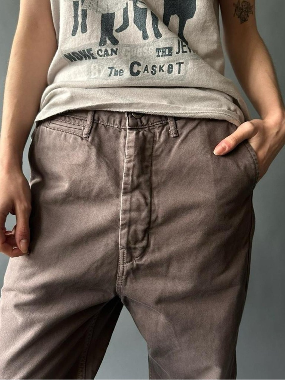 Kapital Washed Grey Work Pants - Picture 2 of 7